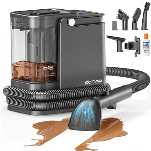 All-in-One Portable Carpet Spot Cleaner Machine, Handheld Upholstery Cleaner with Pet, Shoe & Window Brush Heads, & Cleaning Solution for Home Fabric, Car Glass & Shoe Stain Clean - Image 1