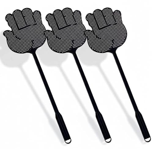 Fly Swatter Heavy Duty for Indoors – Hand-Shaped Flyswatter with Non-Slip Grip, Flexible 3-Pack Bug Swatters for Kitchen, Patio & Living Room - Image 1
