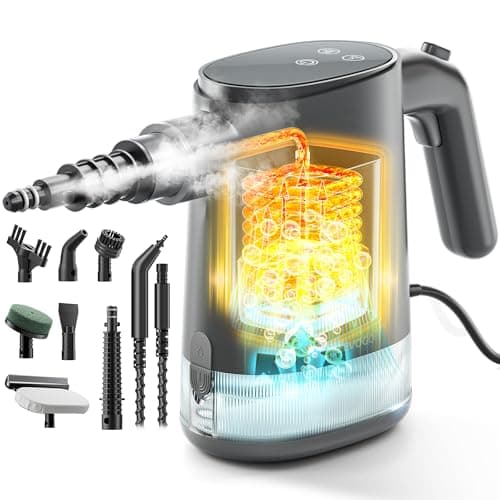 TEEVOGO Handheld Steam Cleaner for Home, 15s Instant Heat Pressurized Steam Cleaner, Lightweight Upgrade 650ML Tank, Portable Steam Cleaner for Kitchen, Grout, furniture, Car, Bathroom & Clothes - Image 1