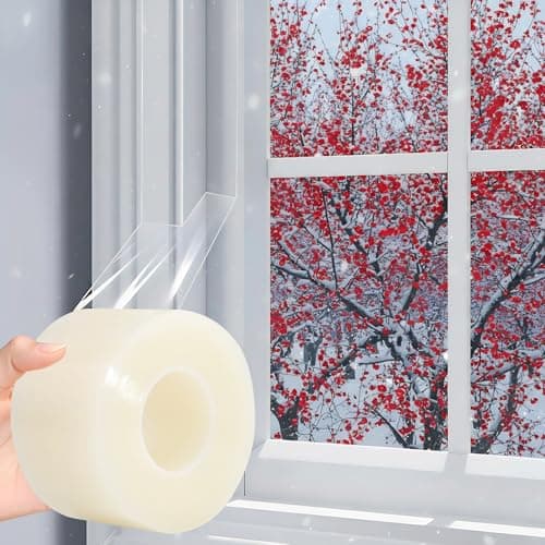 PackYard Transparent Window Seal Weather Sealing Tape 2 Inch x 35 Yards Weather Stripping Residue Free Clear Window Insulation Tape for Shower Glass Gaps and Doors Windproof Tape - Image 1