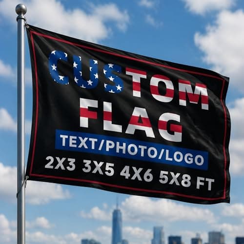 3x5 ft Custom Flag - Personalize with Photo/Text/Logo, Custom Flag Tapestry, Indoor/Outdoor Use, Wall or Desk Display, Ideal Gift for Home Decor (250th Anniversary Flag) - Image 1