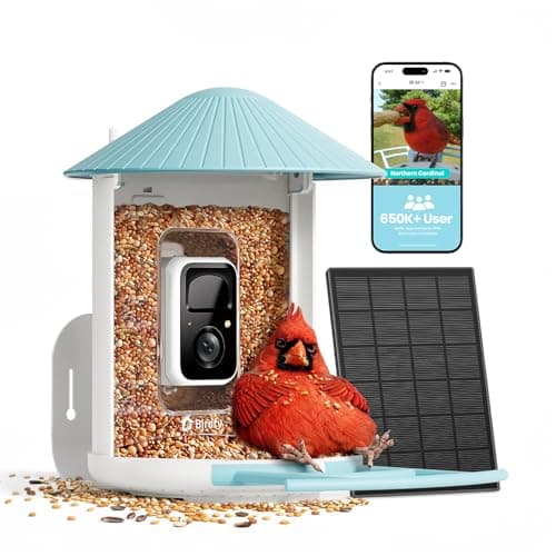 NETVUE by Birdfy Smart Bird Feeder with 2K HD AI Camera Solar Powered, Wireless Wildbird Watching, Live Stream&Color Night Vision, Auto-Capture & Notify, Free Cloud Storage(AI by Subscription) - Image 1