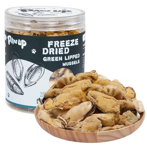 PAWUP Freeze Dried Green Lipped Mussels Dog Treats – Raw Single Ingredient Snacks for Joint & Hip Health, Rich in Omega-3, Grain Free, 3.5 oz - Image 1