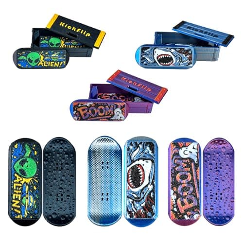 3 PCS OG KickFlips Flipping Fidget Toy for Adults,Magnetik Fingerboard,Skateboard Slider Fidget,with Storage Crat Portable Toy - Image 1