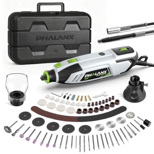 200W Rotary Tool Kit, 10000-38000 RPM 6 Speed Multi-Tool with Flex Shaft & 132pcs Accessories Kit, Power Rotary Tools for DIY Crafts, Engraving, Sanding, Polishing & Drilling - Image 1