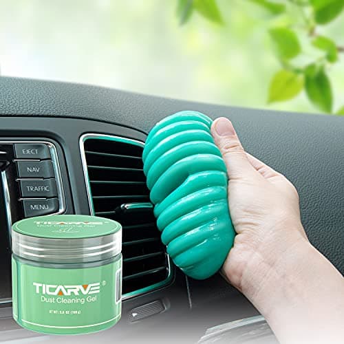 TICARVE Cleaning Gel for Car Detailing Car Cleaning Putty Auto Detailing Gel Detail Tools for Car Interior Cleaner Kit Car Vent Cleaner Automotive Car Cleaner Green - Image 1