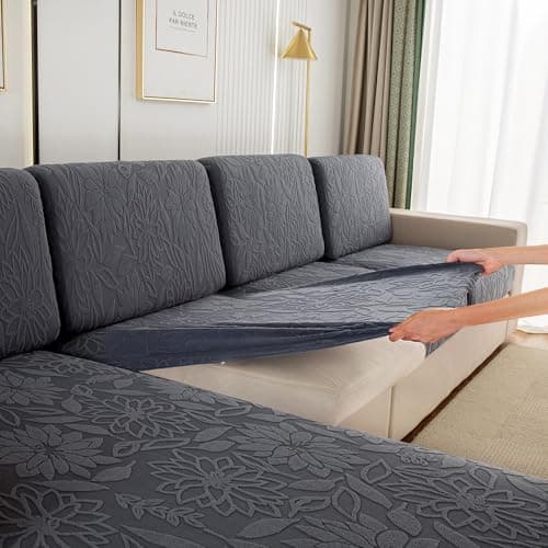 UWWGKK Stretch Couch Cover for Sectional Sofa - Multiple Patterns & Colors,Sofa Cover Design for L-Shaped Couches (1 Pcs) - Image 1