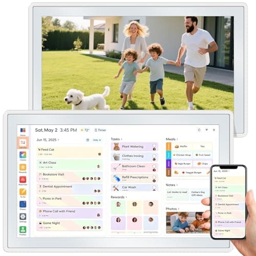 15.6" Smart Digital Wall Calendar - 1080P HD Touchscreen Electronic Planner & Family Hub for Chore Charts & Meal Planning. Auto-Syncs with Google, iCloud, Outlook, Cozi - Image 1