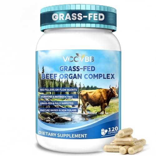 VCCVBB Beef Organ Supplements for Women, Beef Liver, Kidney, Heart, Uterus Tissue, Hormonal Balance, Immune Support,Natural Iron Vitamins Supplements for Energy, Grass Fed Pasture Raised 120 Capsules - Image 1