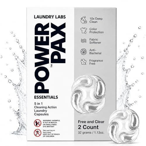 PowerPax 5-in-1 Commercial Laundry Detergent Capsules for Vending Machines, Free and Clear Unscented, 100 Count in 2 Packs – Stain Remover, Color Booster, Fabric Softener for Coin Vend Use - Image 1
