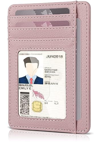 Teskyer Slim Wallet for Men, Minimalist Front Pocket RFID Blocking Leather Wallet Credit Card Holder for Men & Women - Image 1