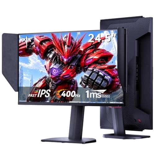 KTC 25M2 Pro 400Hz Gaming Monitor, Fast IPS 24.5 inch FHD Monitor with Shielding Hood, 1080P Vertical Monitor, Adaptive Sync, VESA Support, Height Pivot Swivel Tilt Adjustable