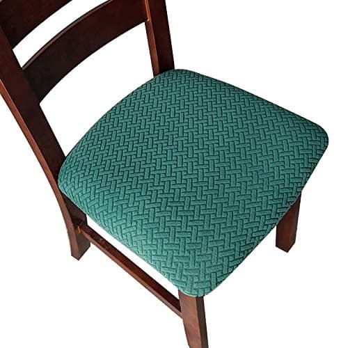 Genina Seat Covers for Dining Room Chair Seat Slipcovers Kitchen Chair Covers (Teal, 4 Pcs) - Image 1