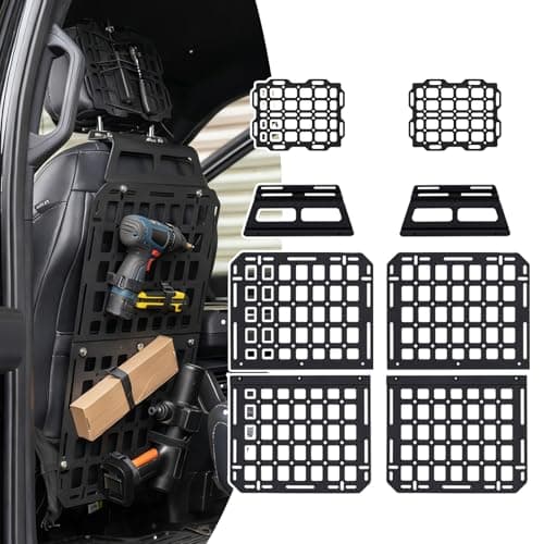 Maxzina Tactical Seat Back & Headrest Molle Panel Compatible with 2015-2025 2026 Ford F150 Tactical Seat Back Organizers Rigid Headrest Molle Panel Storage Shelf for 2024 Ford F-150 Accessories (6PCS) - Image 1