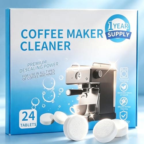 Gihen 24 Pack Coffee Machine Cleaning Tablets Universal Descaling Tablets for Single-Serve & Drip Coffee Makers, Removes Coffee Oil Residue, Household Coffee Equipment Care - Image 1