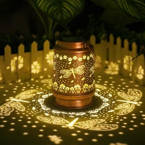 Dragonfly Solar Lanterns Outdoor Waterproof, Mother Day Gifts, Birthday Gifts for Women, Mom, Grandma, Hanging Solar Lights for Yard, Patio, Porch, Garden Decor - Image 1