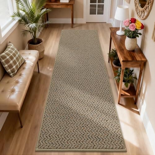 COSY HOMEER Door Mat 17" x 71" Non Slip Absorbent Entryway Rugs Dirt Trapper Doormats Washable Entrance Mats Low Pile Welcome Floor Mat for Front Back Door and Entry Mats,Taupe(Roll Packing) - Image 1