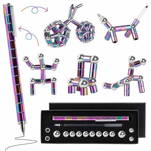 Magnetic Fidget Pen Teen Gifts: Cool Gadget For Men Teacher Appreciation Gifts Graduation Gift For Her Him Stress Relief Fidget Toy For 13 14 15 16 17 18 Year Old Boys Girls,Office Desk Accessories