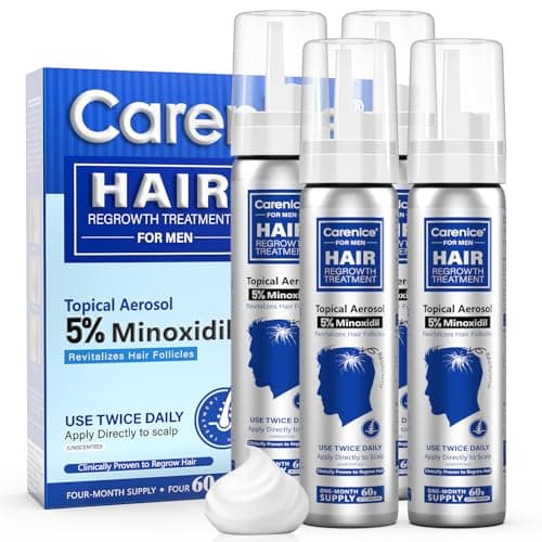 5% Topical Minoxidil Foam, Aerosol Minoxidil for Men, Infused with Biotin, Hair Growth Treatment, Supports Thicker and Fuller Hair & Beard Unscented (Minoxidil Foam, 8.44oz, 4 Months Supply) - Image 1
