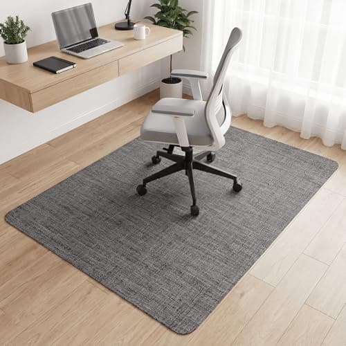 Carvapet Office Chair Mat for Hardwood Floor, 36x48 Inch Heavy Duty Floor Protector, Non Slip Desk Chair Mat for Rolling Computer Gaming Chairs, Easy to Clean Dark Grey - Image 1