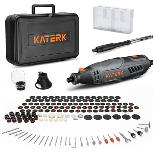 Katerk Professional Corded Rotary Tool Set with Flex Shaft, 155pcs Accessories, 35000RPM High Performance Multi Tools Kit for Wood Carving, Engraving, Grinding, Sanding – Premium DIY Working Gift Box - Image 1