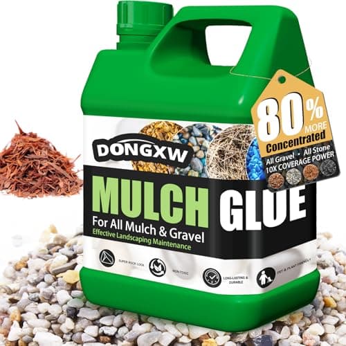 Mulch Glue for Landscaping 1 Gallon- Max Concentrated Rock Glue, Fast-Dry Gravel Binder,Mulch Lock Adhesive for Rocks & Pea Gravel, Pet & Plant Safe,Long-Lasting Mulch Stabilizer for Outdoor Garden - Image 1