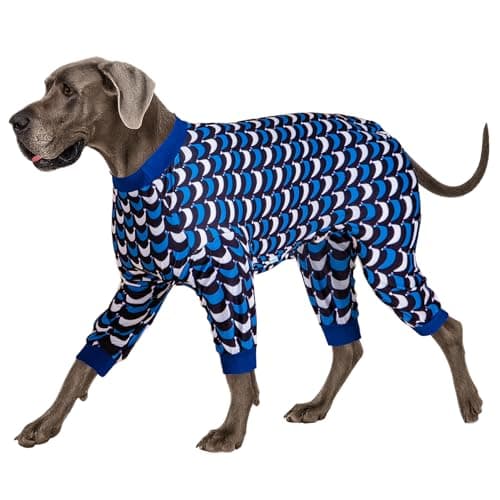 LovinPet Jammies for Large Dogs - Anti Licking & Anxiety Calming Dog Shirt, Lightweight Stretchy Summertime Print, Pitbull Shirt, Large Dogs Onesie, Pitbull Clothes, Dog Costume for Parties, Black XL - Image 1