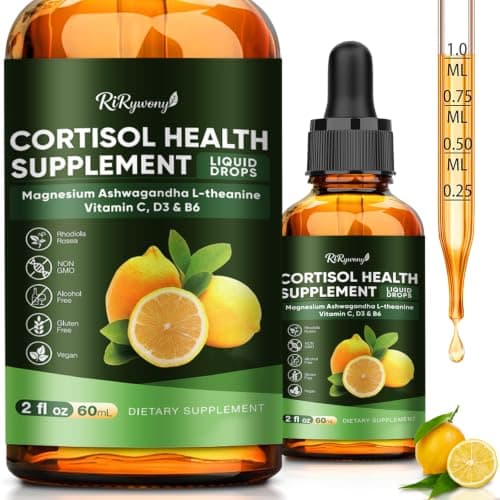 RiRywony Cortisol Supplements for Women, Cortisol Reducer with Magnesium Glycinate, Ashwagandha, L-Theanine & Phosphatidylserine, Stress Relief & Relaxation Support - Image 1