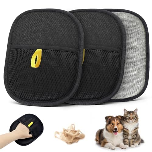 PETSWEET 2 Pack Pet Hair Removal Glove for Cats & Dogs, Electrostatic Pet Hair Remover Gloves for Cats Hair, Reusable Magic Brush Pet Hair Remover Tool for Couch, Pet Bed, Clothes - Image 1