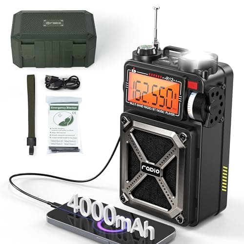 Solar Hand Crank Emergency Radio with NOAA Weather Alert, AM FM Shortwave