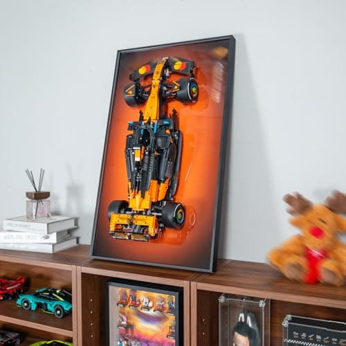 WETCEAOM Display Wallboard Compatible with Lego Technic McLaren MCL39 42228 Car Wall Mount, Display Frame Compatible with Lego Technic Display Frame for Wall Mount (No Model) - Image 1