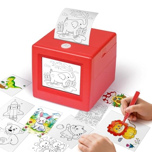 WAFSOOTOO Smart AI Voice Sticker Maker Machine for Kids, Portable Thermal Sticker Printer Box with Display, Voice-Activated Inkless Mini Sticker Printer for DIY Crafts & Creative Gifts, Ages 6+ - Image 1