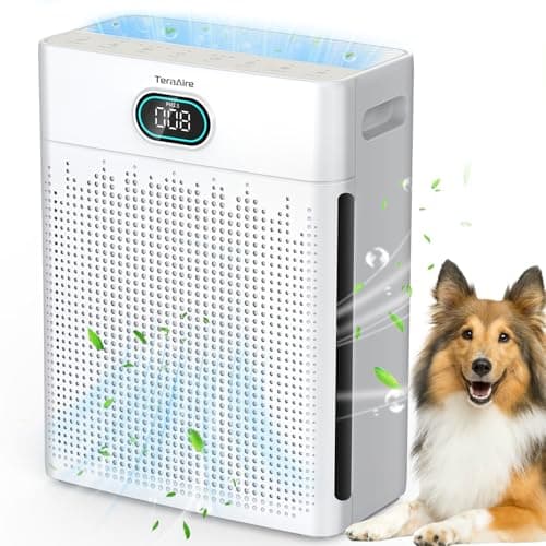 Air Purifiers for Home Cover Up to 2200 Ft², H13 HEPA Air Purifier with Washable Pre-filter, Pet mode, PM 2.5 Air Quality Monitor Fragrance Sponge for Smoke, Odor, Dander, Pollen (White) - Image 1