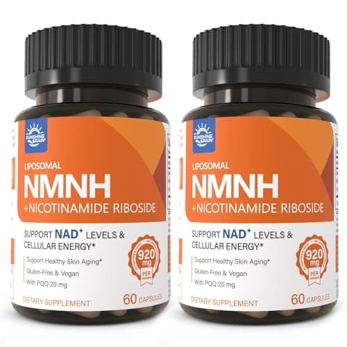 Sunshine & Rain Steady Energy Without Caffeine Crashes – Liposomal NMNH + NR + PQQ NAD⁺ Support Capsules for Cellular Energy, Focus & Healthy Aging | 120 Capsules - Image 1