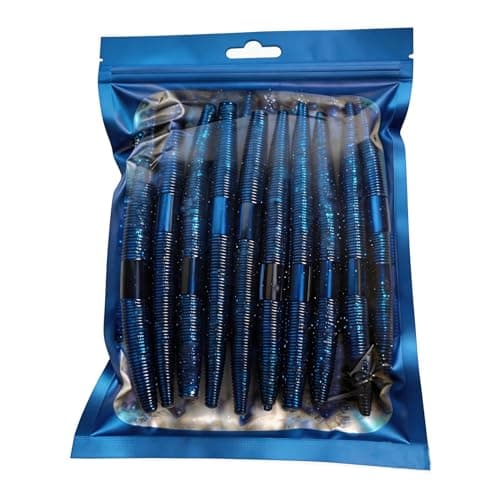 Soft Plastic Fishing Lures for Bass 5" - Salt Infused Stick Bait, Fall Rate Action for Texas/Wacky/Carolina Rig, Soft Plastic Swimbaits for Freshwater/Saltwater (24 Pcs) - Image 1