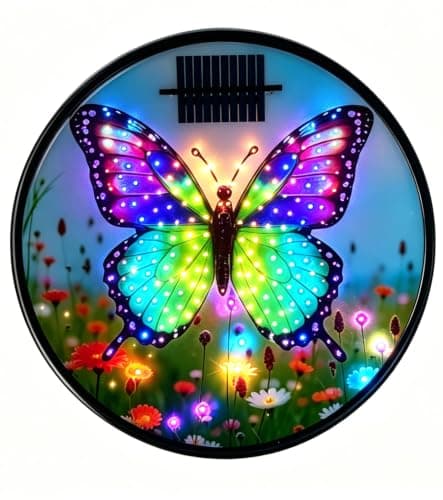 Twirleternity Solar Butterfly Wall Decor for Outside, LED Outdoor Wall Art - Image 1