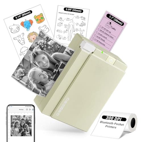 ORGBRO Sticker Printer Machine, X3 Mini Printer Print Pods Portable Thermal Inkless Sticker Maker, 2-3 Inch 300 DPI Bluetooth Pocket Printers for Smartphones, Notes, Journal, Photos, DIY, Kids Gift - Image 1