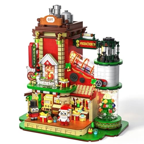 QiqoPoyee Gift Factory House Building Blocks Set, Rotating Display Building Toys, Creative Architecture and Collection Building Block Sets for Adults, Party Gift for Boys Girls 8-14+ (2775PCS) - Image 1