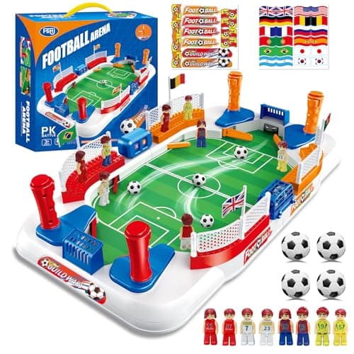 Anehono Tabletop Soccer Game for Kids, Mini Foosball Desktop Soccer Shootout Game with Dual Controls, Sound Effects & Scoreboard, Interactive 2-Player Family Game, Educational Toy for Boys Girls - Image 1