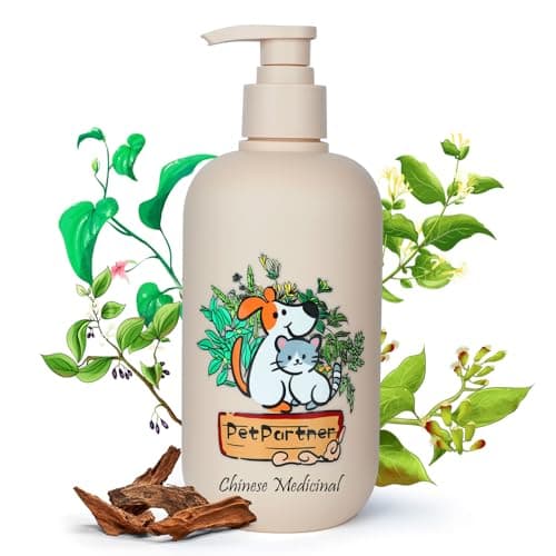 Cat and Dog Shampoo Conditioner, Hypoallergenic Medicated Puppy Shampoo,Veterinary Formula Dog Shampoo for Allergies and itching,Itchy Skin Relief for Smelly Dogs, Natural Sensitive Skin Care - Image 1
