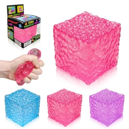 Zhgood Squishies Fidget Toy, Soft Stress Ball Sensory Squeeze Toy for Anxiety Stress Relief, Squishy Stress Cube,Quiet Desk Fidget for Adults Kids Teens, Cute Calming Gift Toy