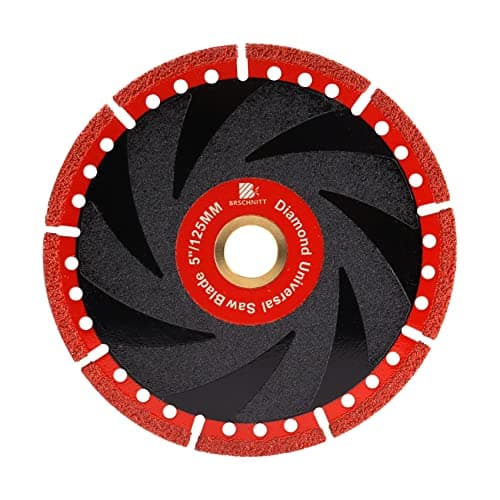 Metal Cutting Diamond Blade 5"- BRSCHNITT 125mm All-Purpose Diamond Saw Blade for Rebar Sheet Metal Angle Iron Stainless Steel Concrete. - Image 1