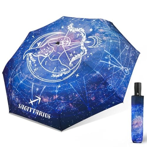 Natuquebrela Portable Umbrella Wind Resistant - Astronomy Gifts Auto Open Close Folding Umbrellas Sturdy Wind Resistant Portable Childrens Umbrella - Image 1