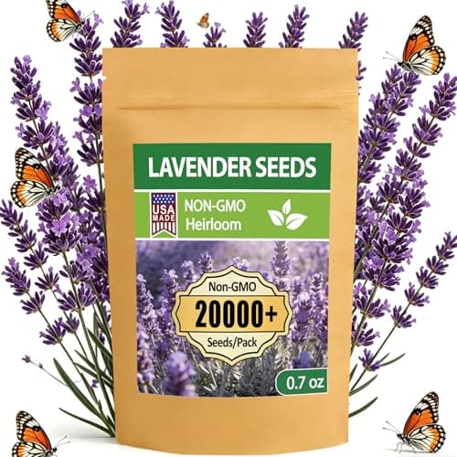 LUOJIBIE Lavender Seeds, 20000+ Seeds Bulk Pack, 2026 Lavender Seeds for Planting Outdoor, High Germination Non-GMO, Wildflower Seeds for Planting Indoor Outdoor, Open Pollinated