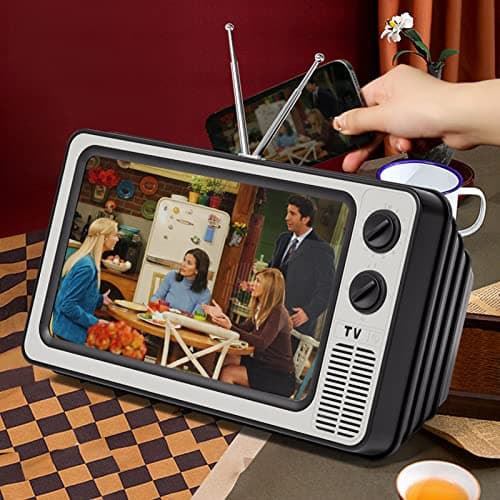 Anki HappiGo 12' Screen Magnifier for Cell Phone-Retro TV Amplifier 3D HD Mobile Phone Screen Magnifying Enlarger for Movies Videos Games, Screen AmplifierFit for All Smartphones (Technology Grey) - Image 1