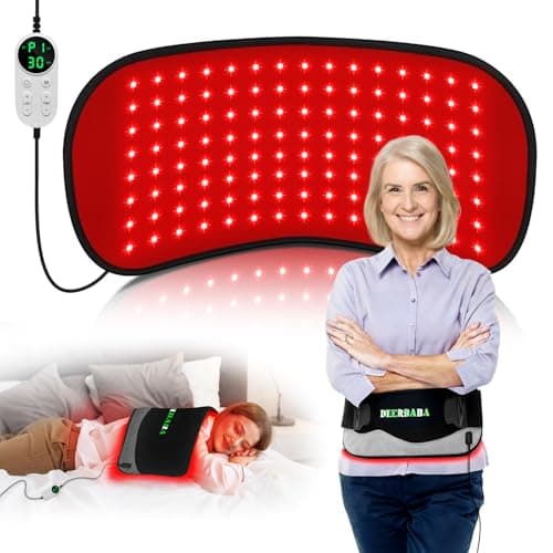 Red-Light-Therapy-for-Body,2026 Upgraded-4 Modes 5 Stage Power Medical-Grade TPU Mat for Body Pain Relief,20"x 9"Dual Wavelength Infrared Red Light Blanket LEDs - Image 1