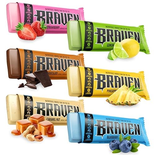 Braven Bar Assorted Variety Pack Energy Bars (1.59 oz, Pack of 10) – Energy Chews with 5g Protein – On-the-Go Energy Snacks for Running, and Sports - Gluten Free Snacks for Sustained Energy Boost - Image 1
