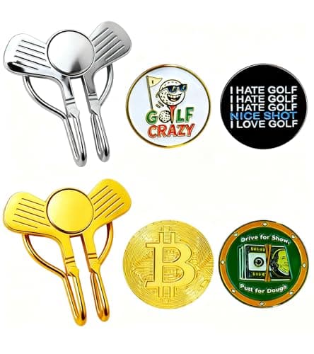 Ugotit Golf Ball Marker with Magnetic Hat Clip for Putting, Secure Magnetic Golf Ball Marker, Ball Marker Hat Clip for Women & Men, Golf Accessories & Funny Gifts (6PCS) - Image 1