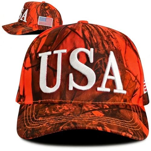 LELVK USA Hat American Flag Baseball Cap Trucker Adjustable Breathable 4th of July Accessories for Men Women Gifts - Image 1
