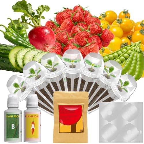 Strawberry Seed Pods for AeroGarden, iDoo, Ahopegarden - Compatible with All Hydroponic System, 350+Seeds Include Strawberry, Cherry Tomato, Cucumber, Radish, Pea, Pepper and Beet, 7 pods - Image 1